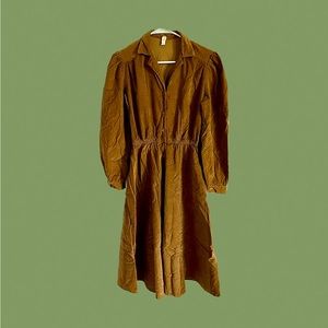 Vintage Corduroy Midi Dress